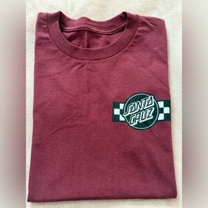 Santa Cruz Skateboards Men's Maroon T-Shirt/medium